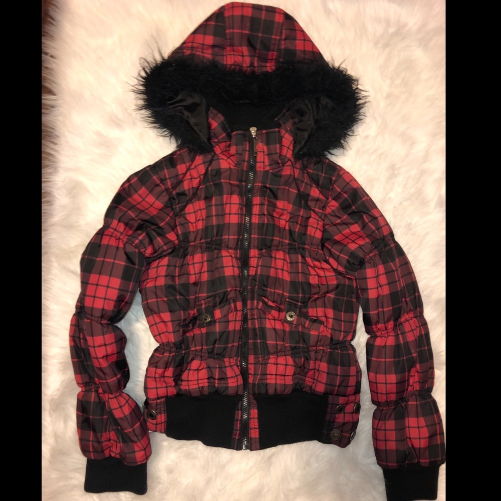 💄 DollHouse Buffalo plaid coat